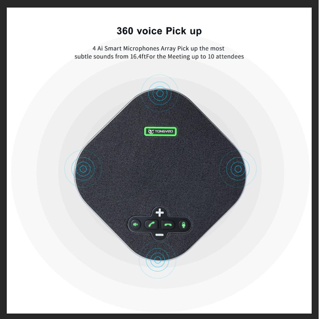 Bluetooth Speakerphone Conference Microphone with Daisy Chain Wireless Speakers P905886