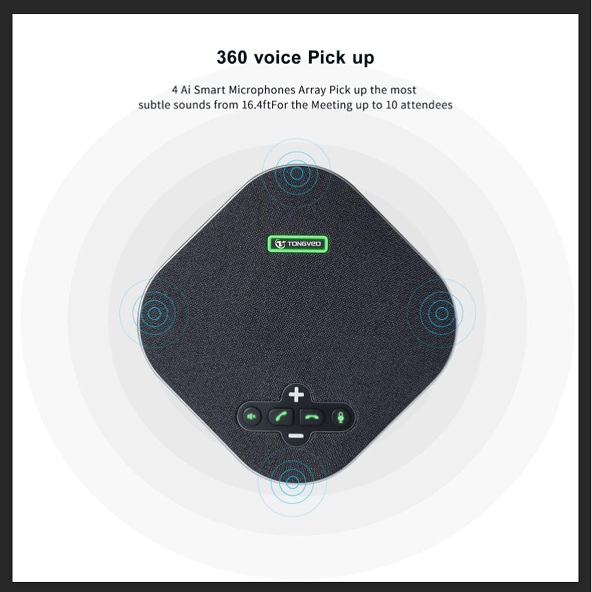 Bluetooth Speakerphone Conference Microphone with Daisy Chain Wireless Speakers P905886