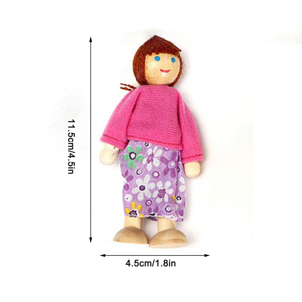 Dolls House 4 People Set Doll Toy R954