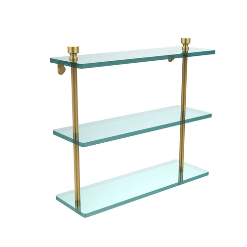 16 inch Triple Tiered Glass Shelf G8242