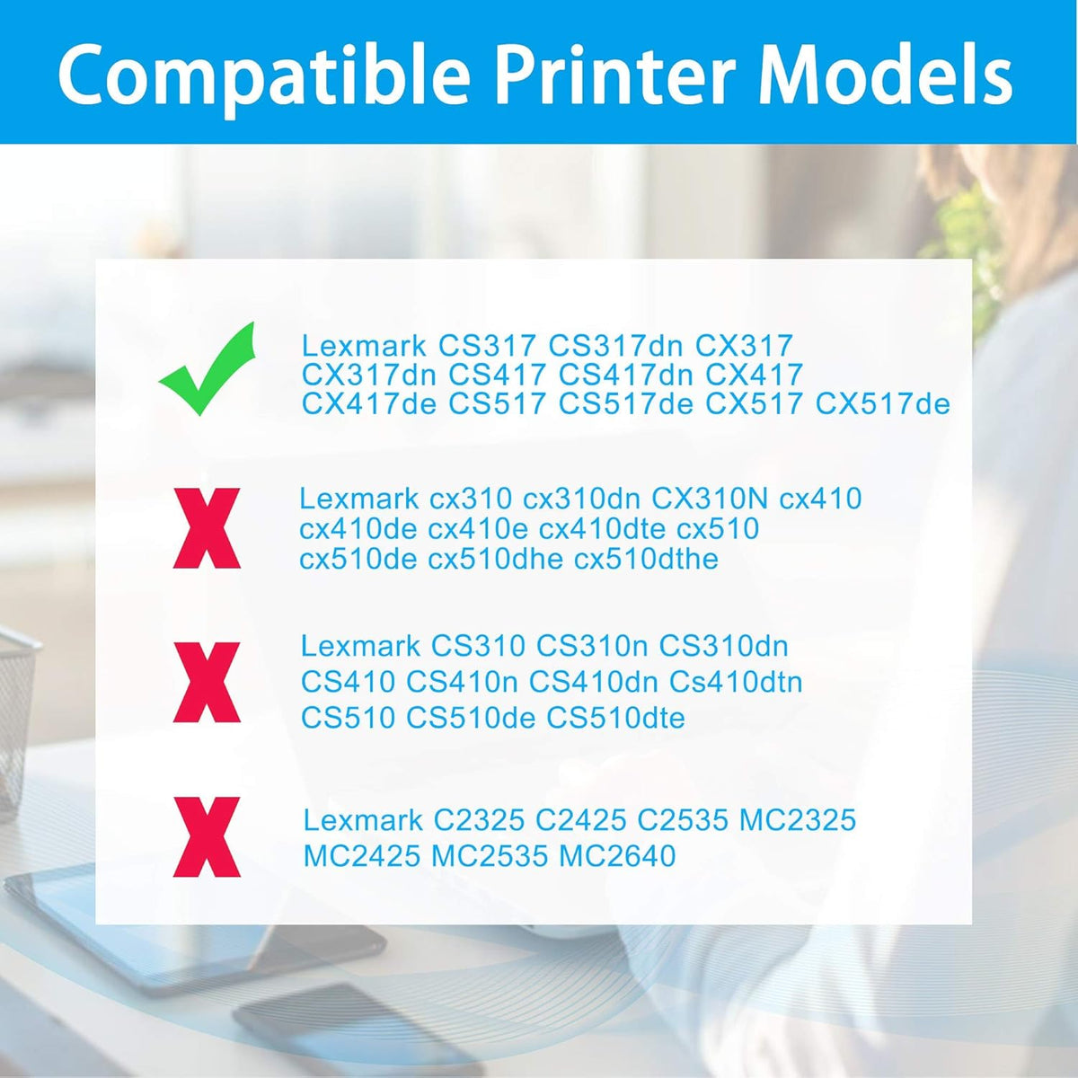 4-Pack Black Cyan Magenta Yellow Compatible Toner Cartridge A9995