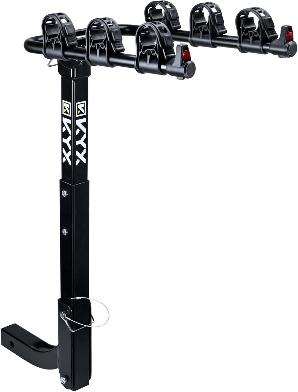 Grey Hitch Mount Bike Rack for 3 Bicycles, 143LBS Capacity Steel Frame Q815