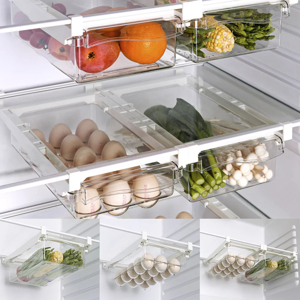 Transparent Refrigerator Egg Tray with Handle Q81709