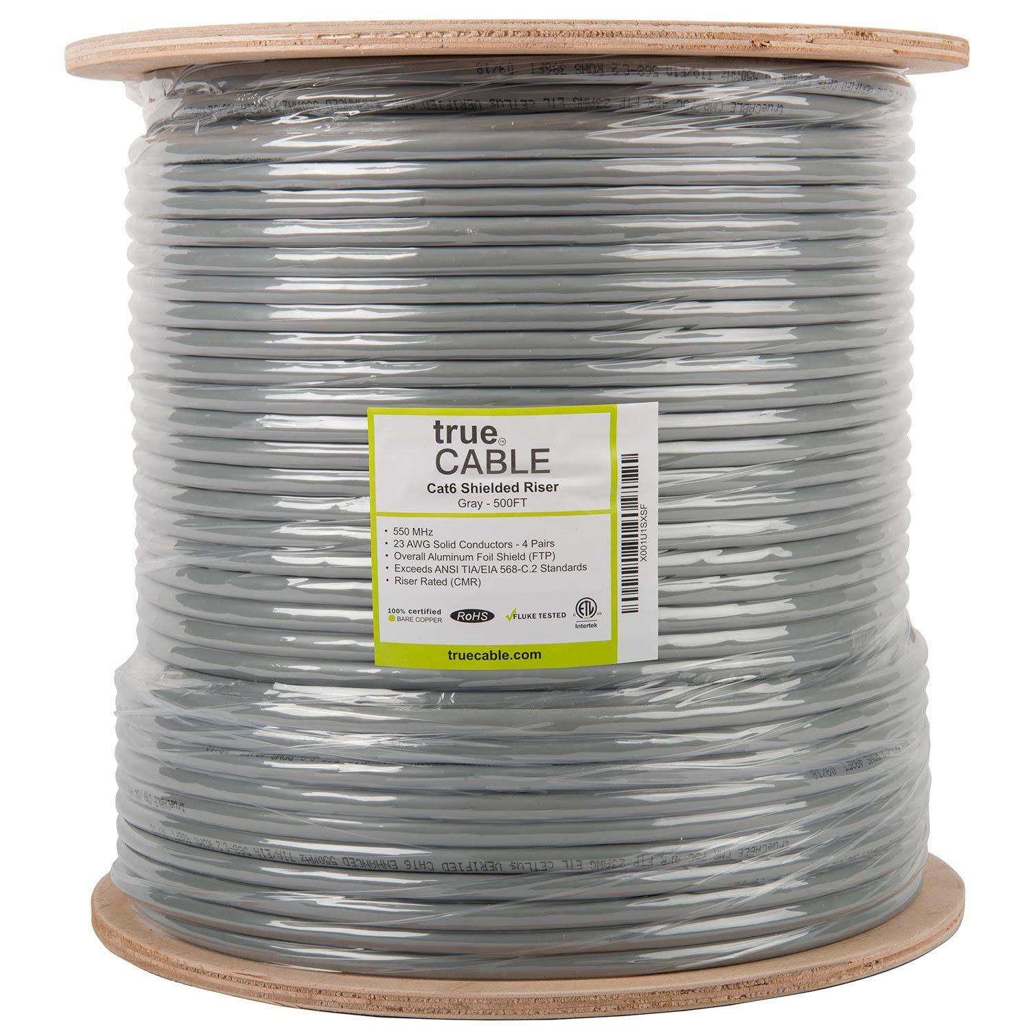 Cat6 Riser Shielded Gray 500ft Q22086