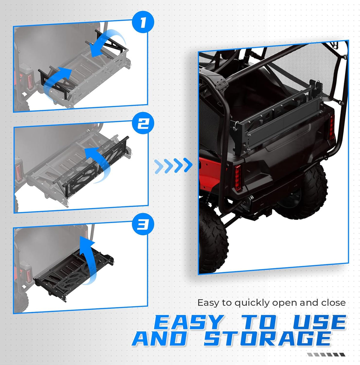 Black Steel Cargo Bed Extender S646589