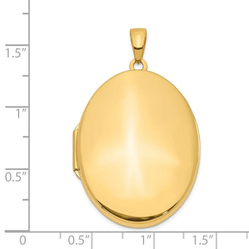 14k Gold Oval Locket Pendant Necklace Y39781