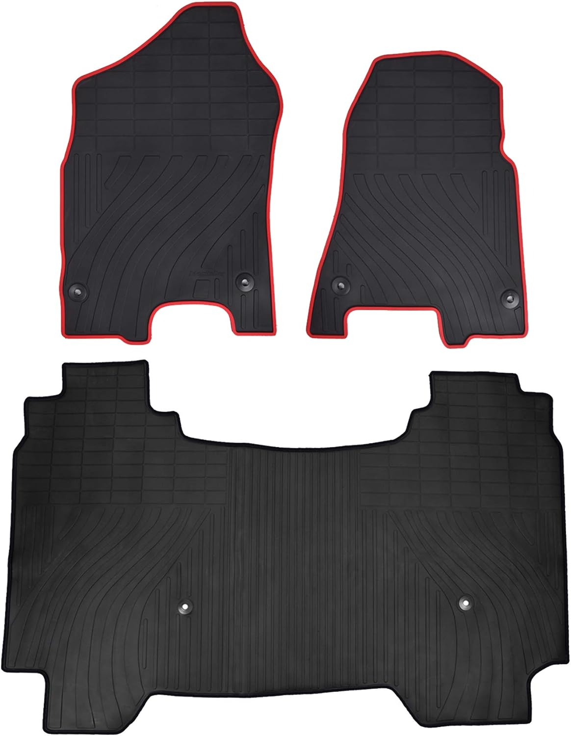 Blue Heavy Duty Rubber Car Floor Mats for Dodge Ram 1500 Crew Cab 2019 2020 2021 X9608