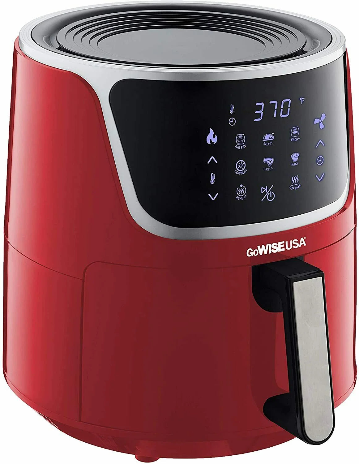 7-Qt. Extra Large Electric Air Fryer with Dehydrator Red Q306