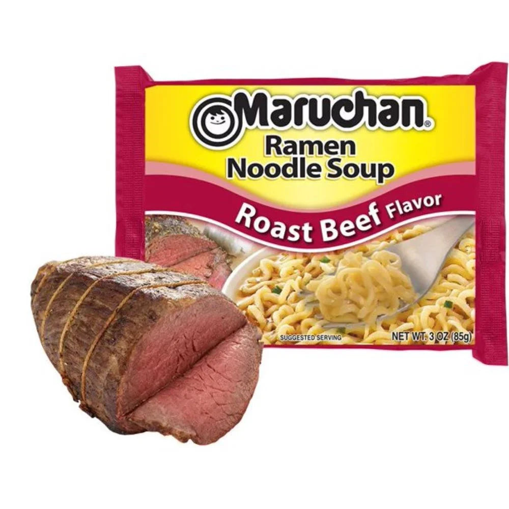 Ramen Chili and Roast Beef Noodles Variety Pack Soup, 3 Oz, 24 Ct G920621