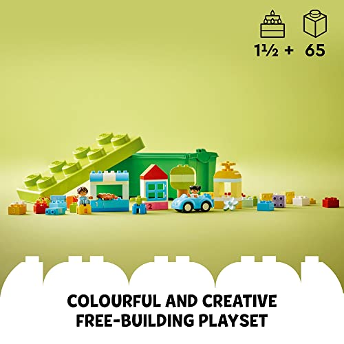 LEGO DUPLO Classic Brick Box Building Set with Storage Organizer, Toy Car, Number Bricks W14196