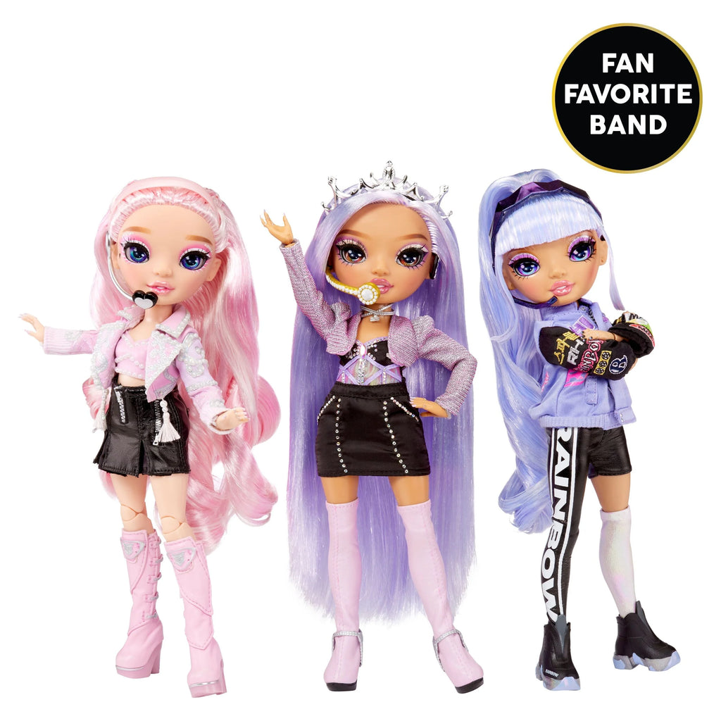 Pink Lavender Fashion Doll with 2 Designer Outfits and Microphone Headset K3300