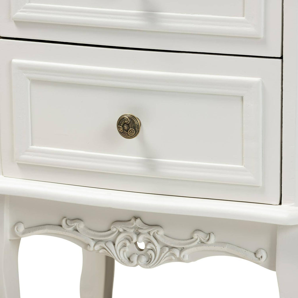 French White and Cherry Brown Dresser G1421