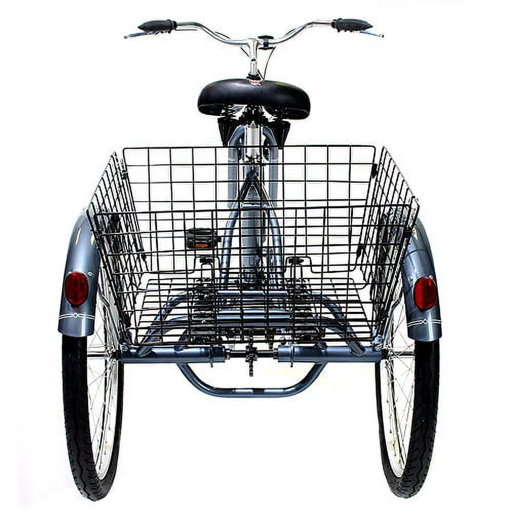 24 wheels Adult Tricycle with rear storage basket U257869