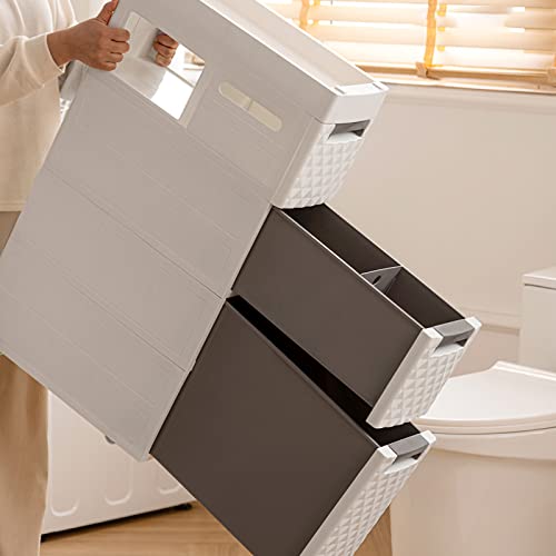Slim Storage Tower with Wheels Drawer Cart G81563