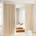 Black Adjustable Floor to Ceiling Tension Rod Room Divider S9544