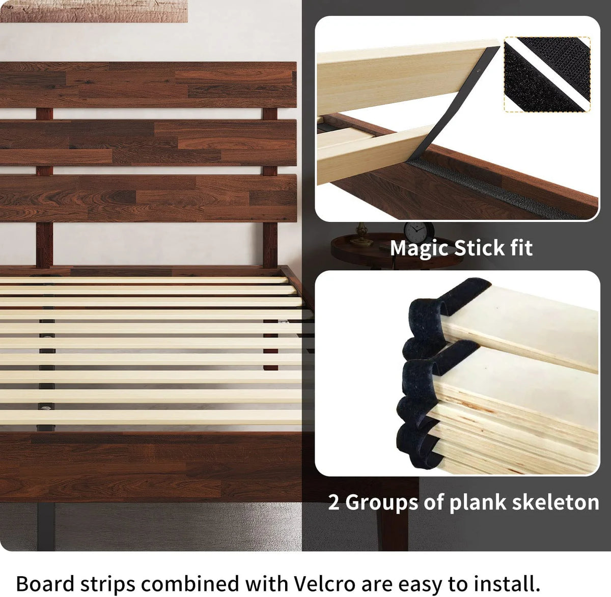 14 Inch Queen Solid Wood Platform Bed R2590