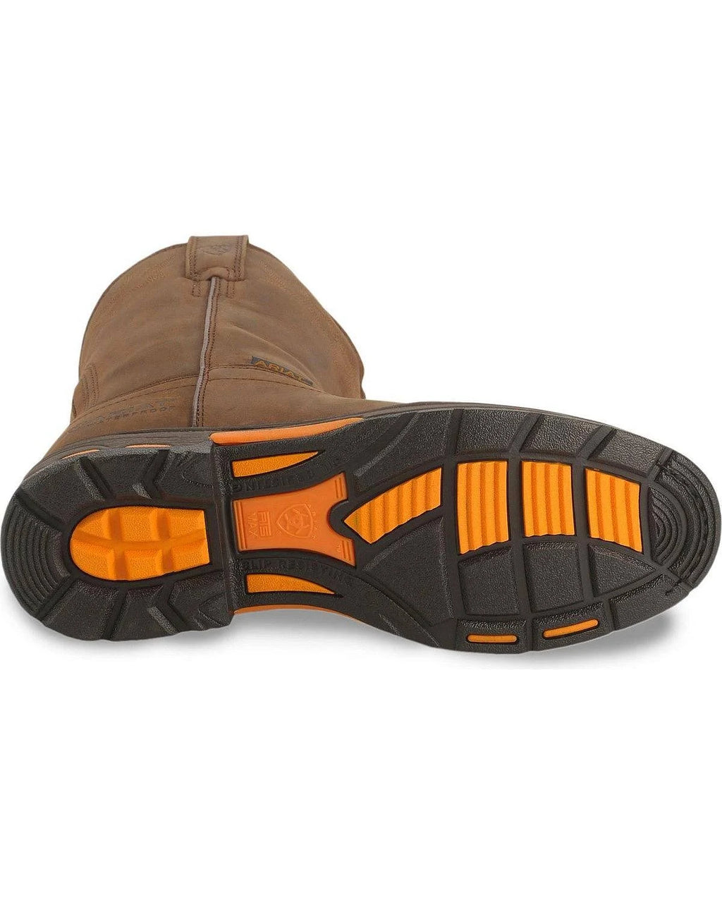 Brown Pull-On Work Boots D33040