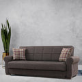 Brown Fabric Sofa Bed F986