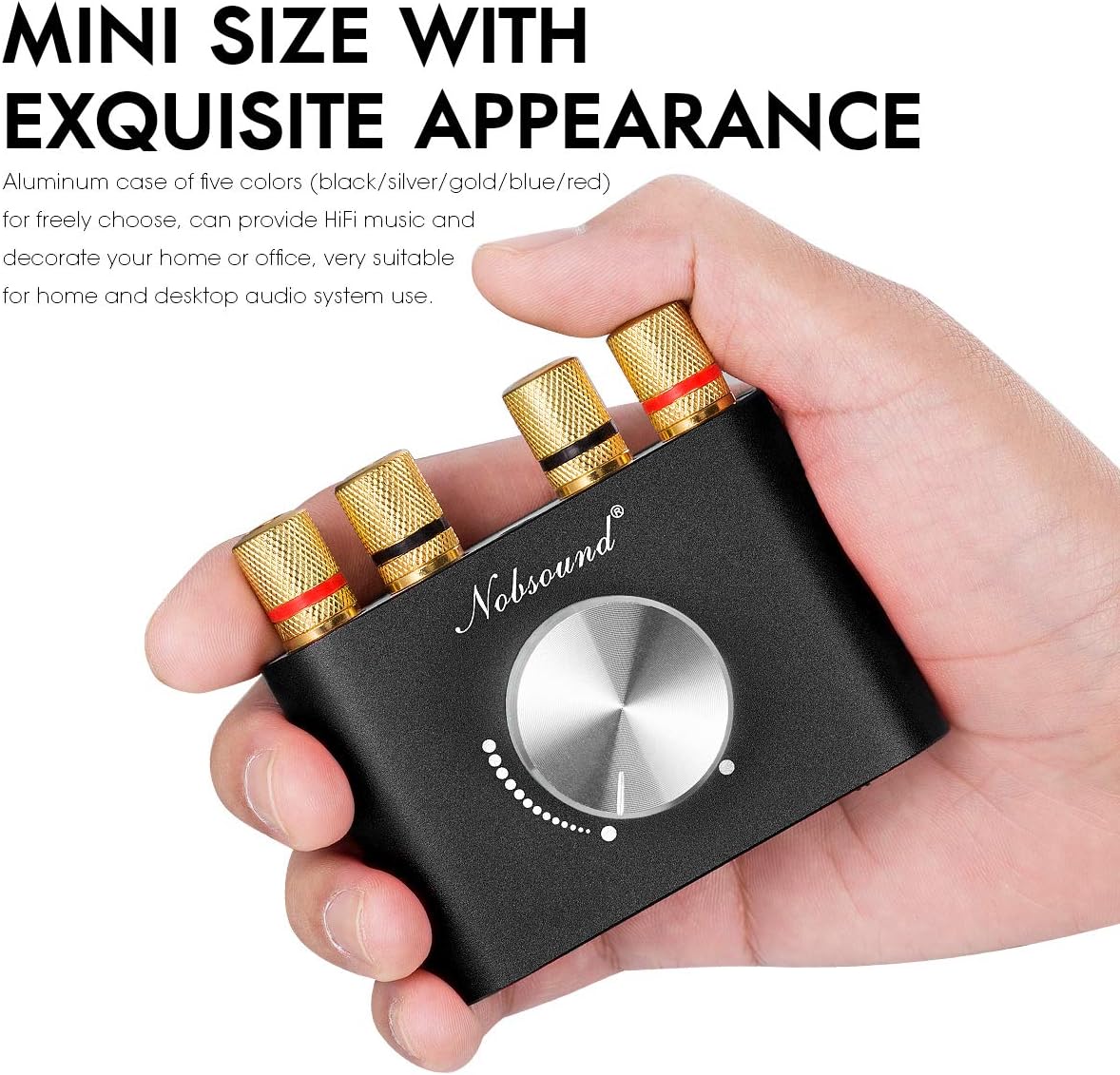 Black Bluetooth 5.0 Power Amplifier, 50W×2, Pack of 2 R914056
