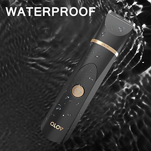 Electric Body Hair Trimmer with 2 Ceramic Blade, USB Recharge Dock & Nosetrimmer Head I59972