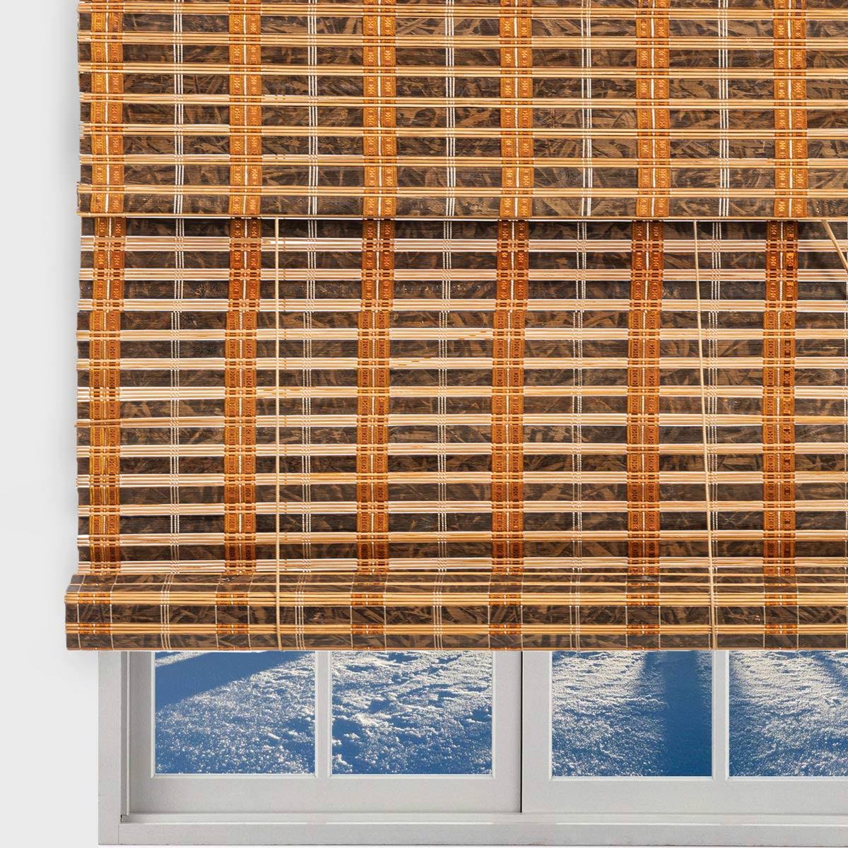 Bamboo Roll Up Window Blind with Valance S415204