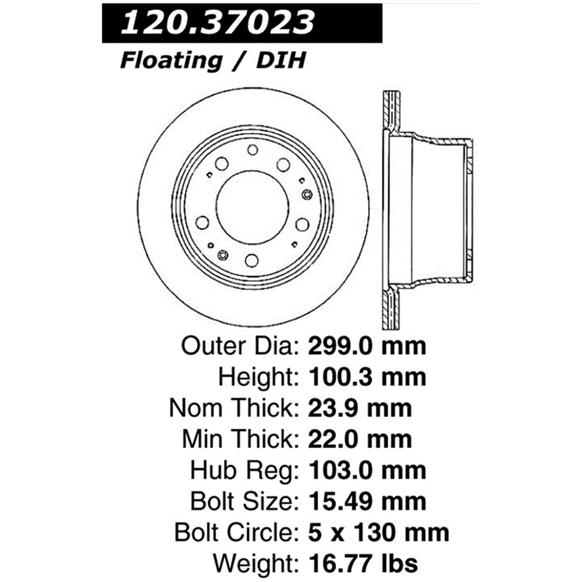 Slotted Brake Rotor Y4879