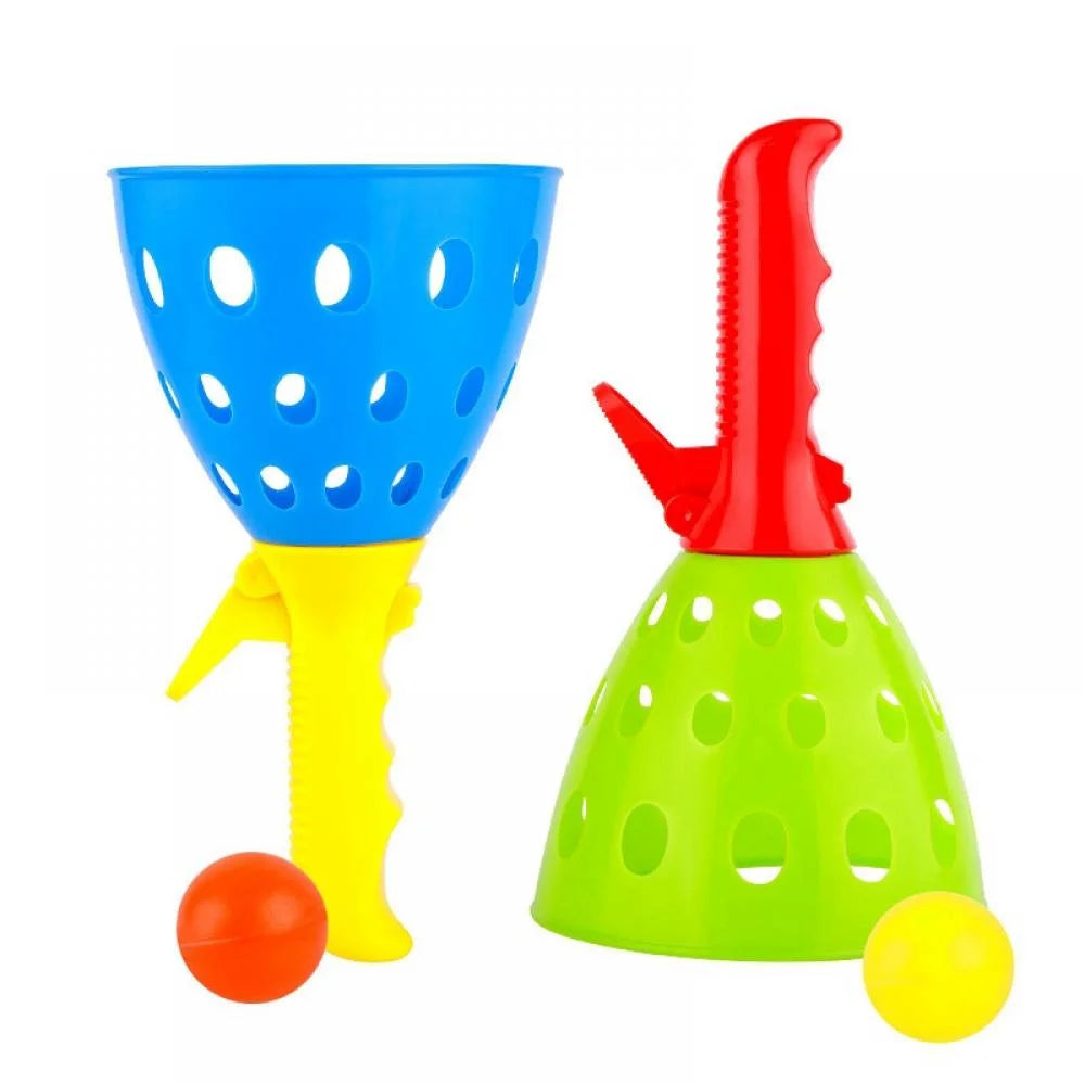 Catch Ball Game with 4 Catch Launcher Baskets and 8 Balls D409135