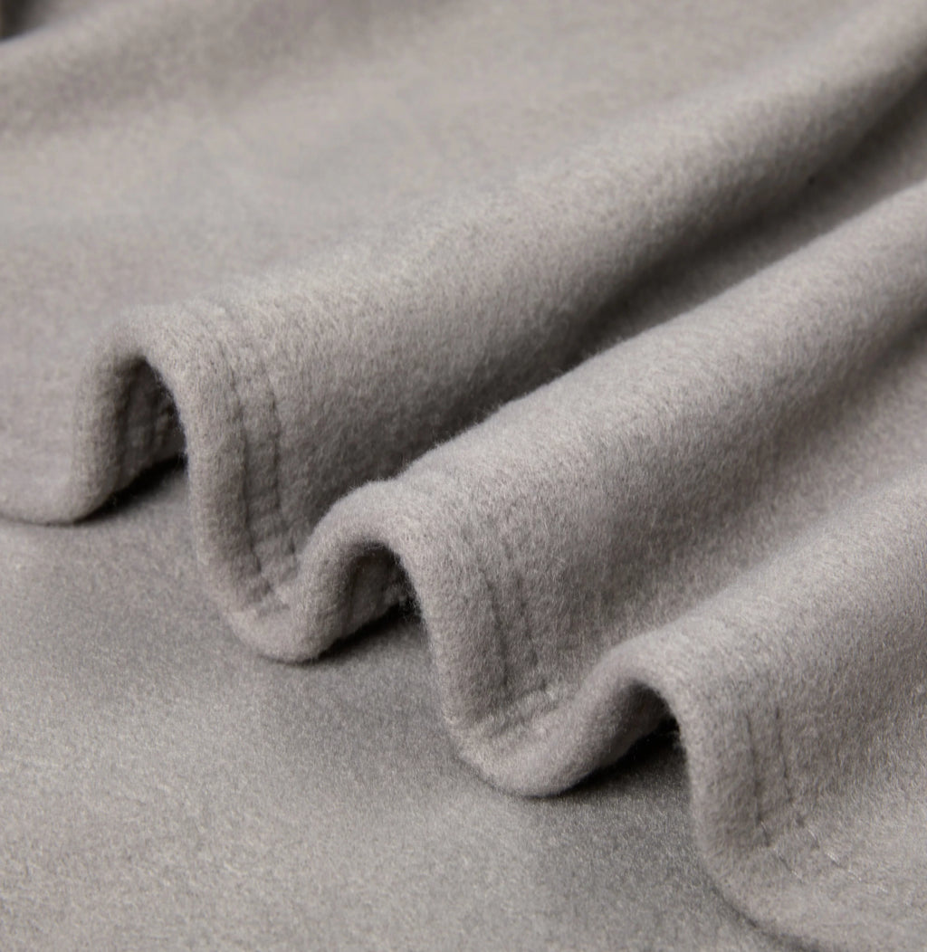 Gray Queen Soft Fleece Electric Heated Blanket, 84" x 90", 2 controllers B12065