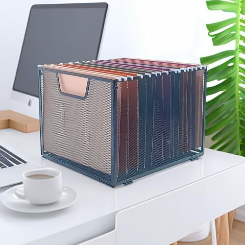 Black Metal Mesh File Baskets (2) I843608