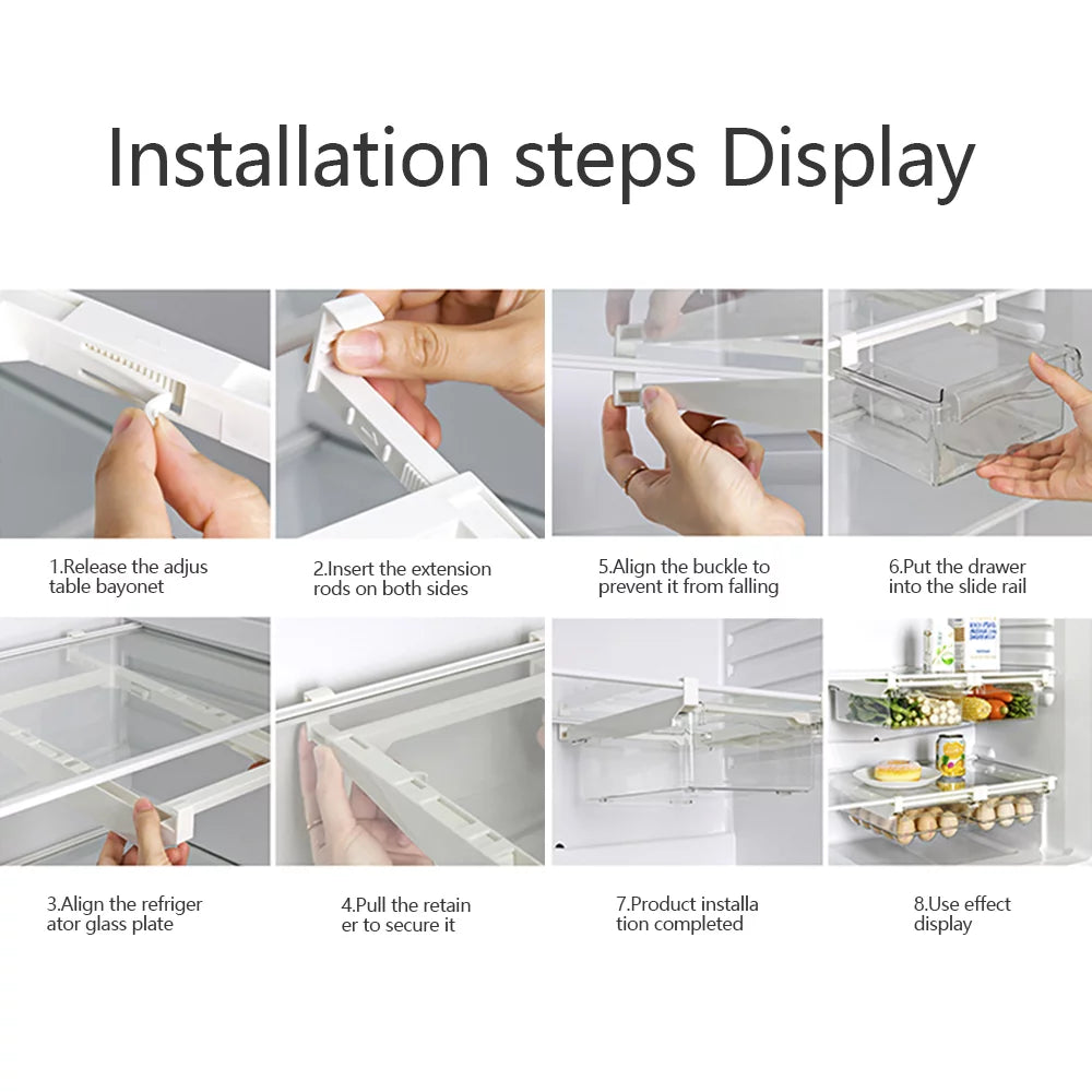 Transparent Refrigerator Egg Tray with Handle Q81709
