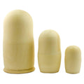 Set of 3 Unpainted Wooden Nesting Dolls 7 Inches D88452