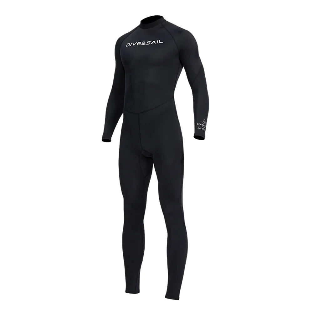 Men One Piece Swimsuit Long Sleeve Surf Suit J698