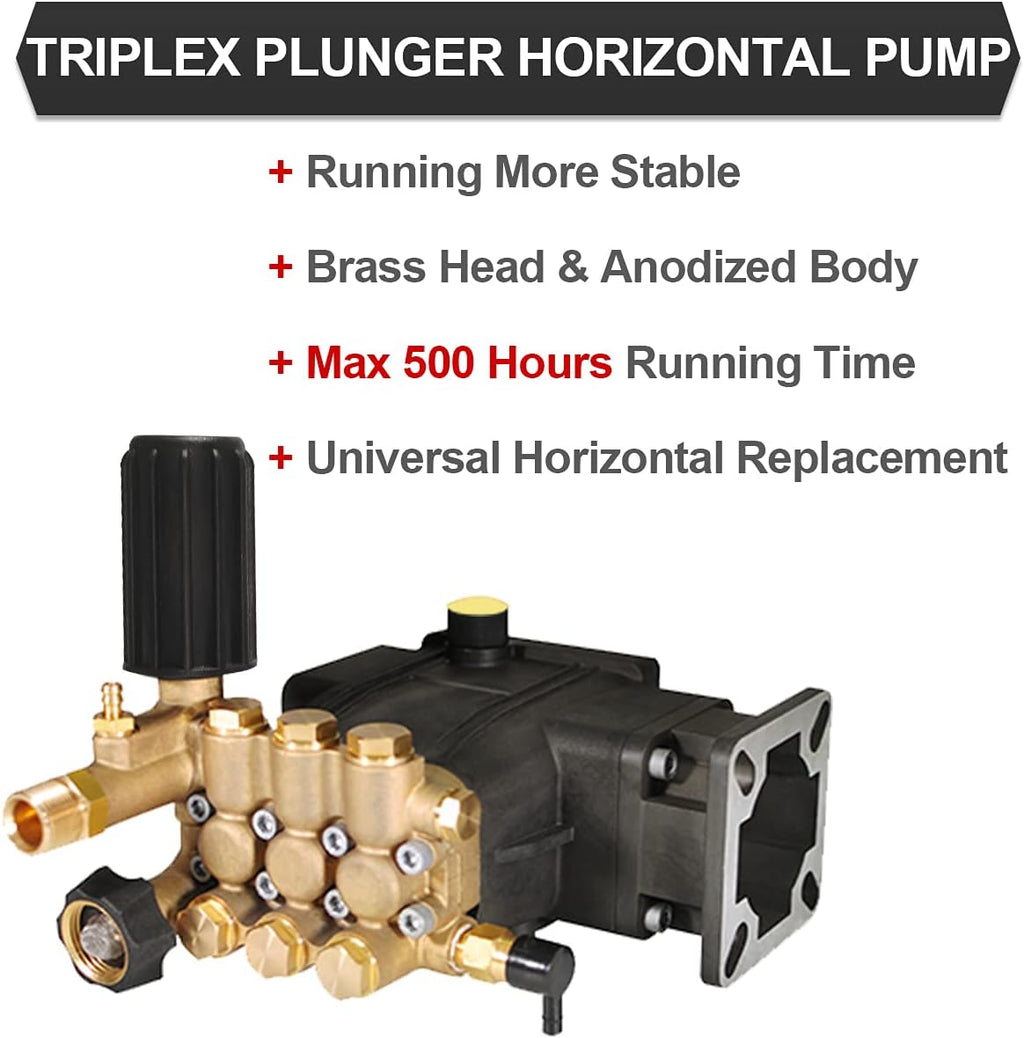 Triplex Pressure Washer Pump 2500 ~ 3300 PSI @ 3.0 GPM I296
