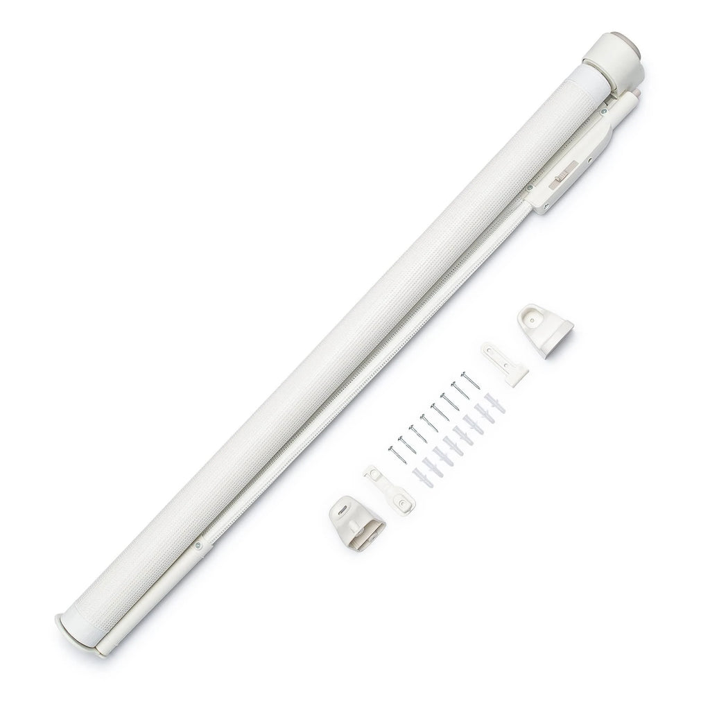White Retractable Safety Gate, 26.5 inch-55 inch O675544