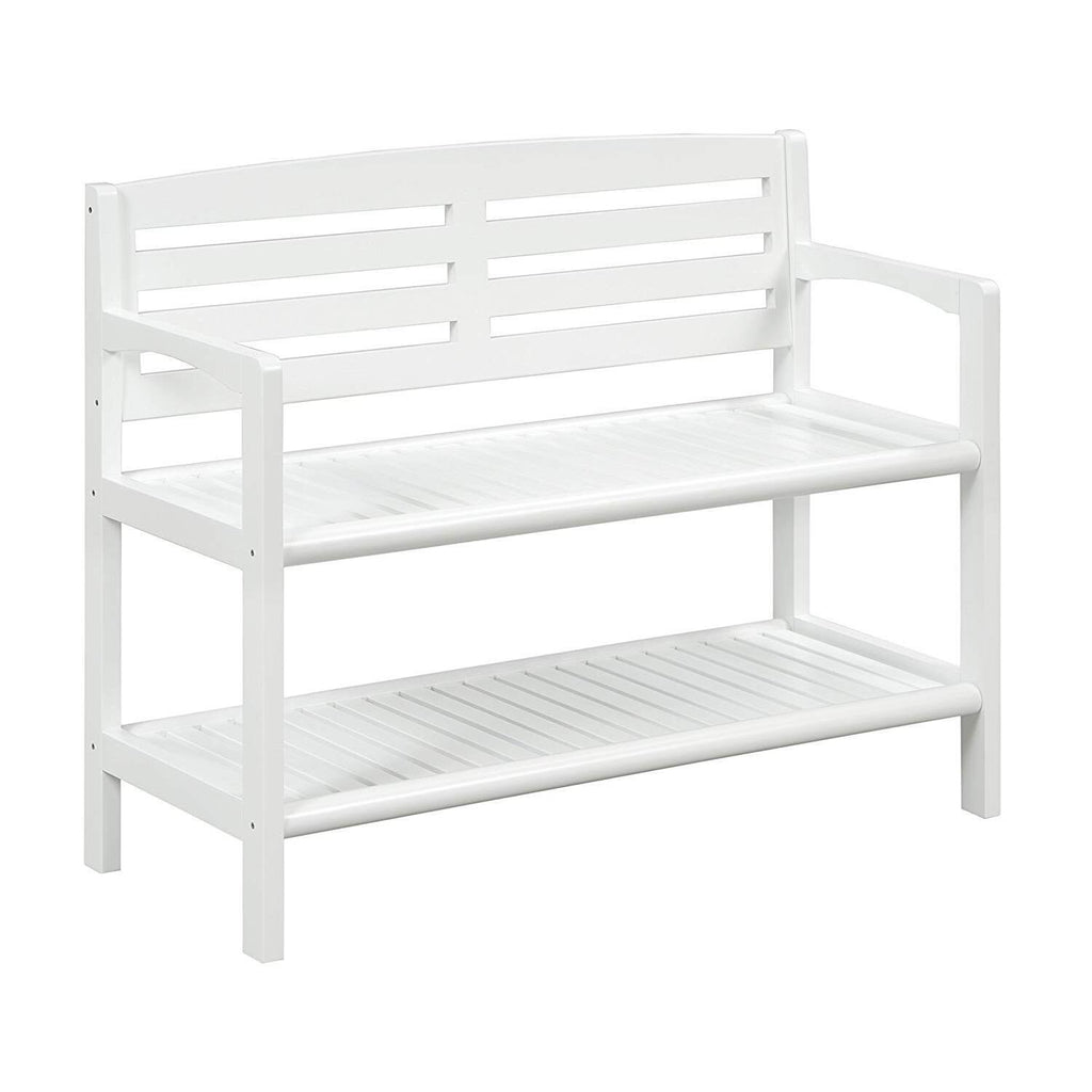 Solid Birch Wood Bench with Back F9713