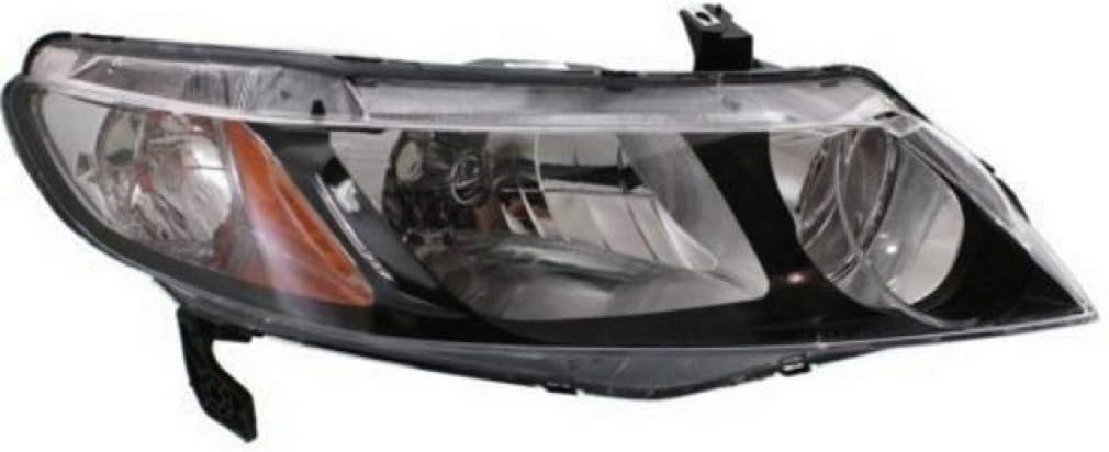 Passenger Side Headlight Unit for Honda Civic Sedan 2009 2010 2011 D648