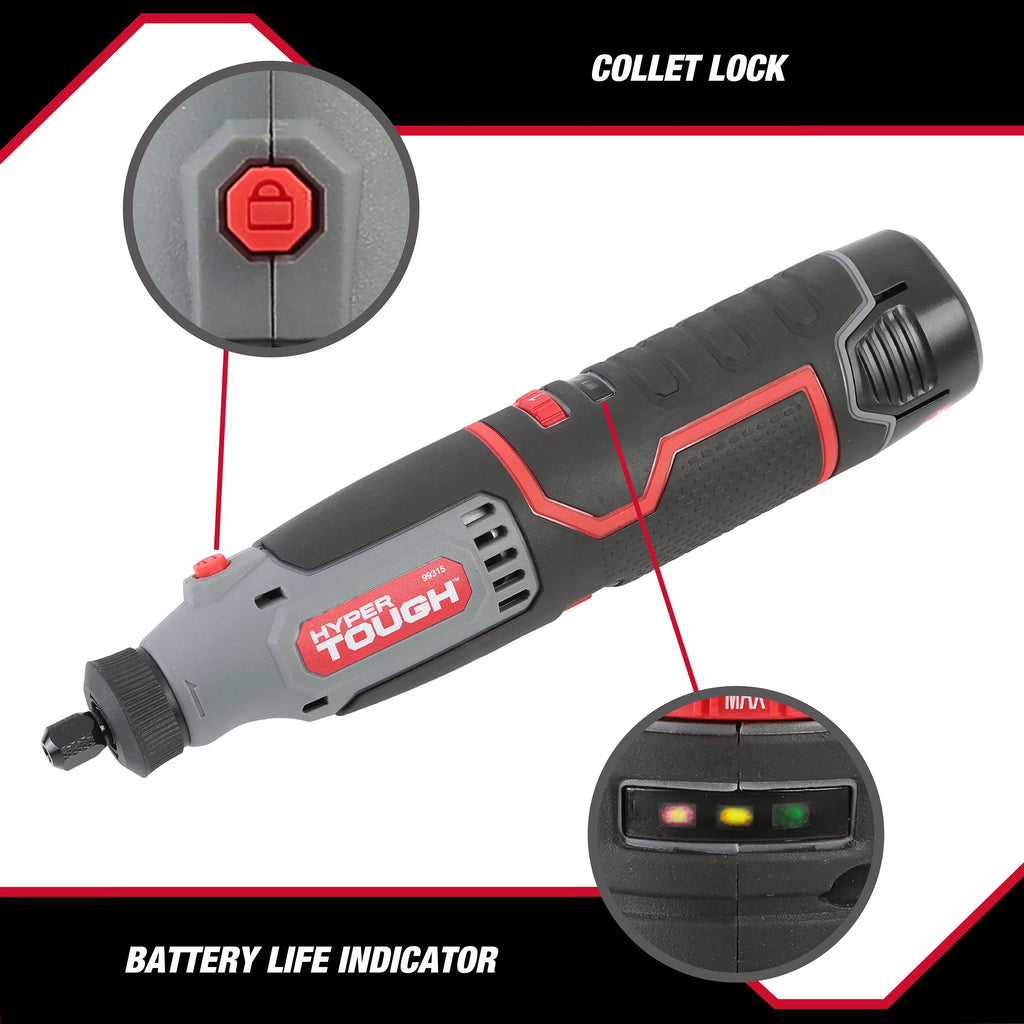 12V Max Lithium-Ion Cordless Variable Speed Rotary Tool with 40 Accessories N924