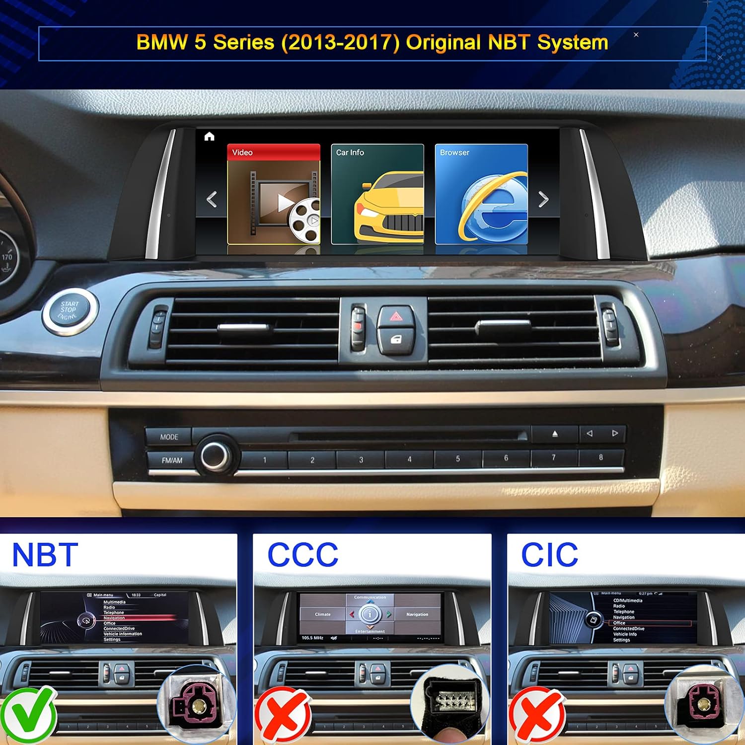 Car Stereo with IPS Screen for BMW 5 Series W86133