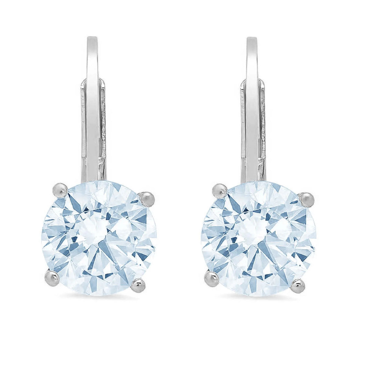 18K White Gold Earrings F80261