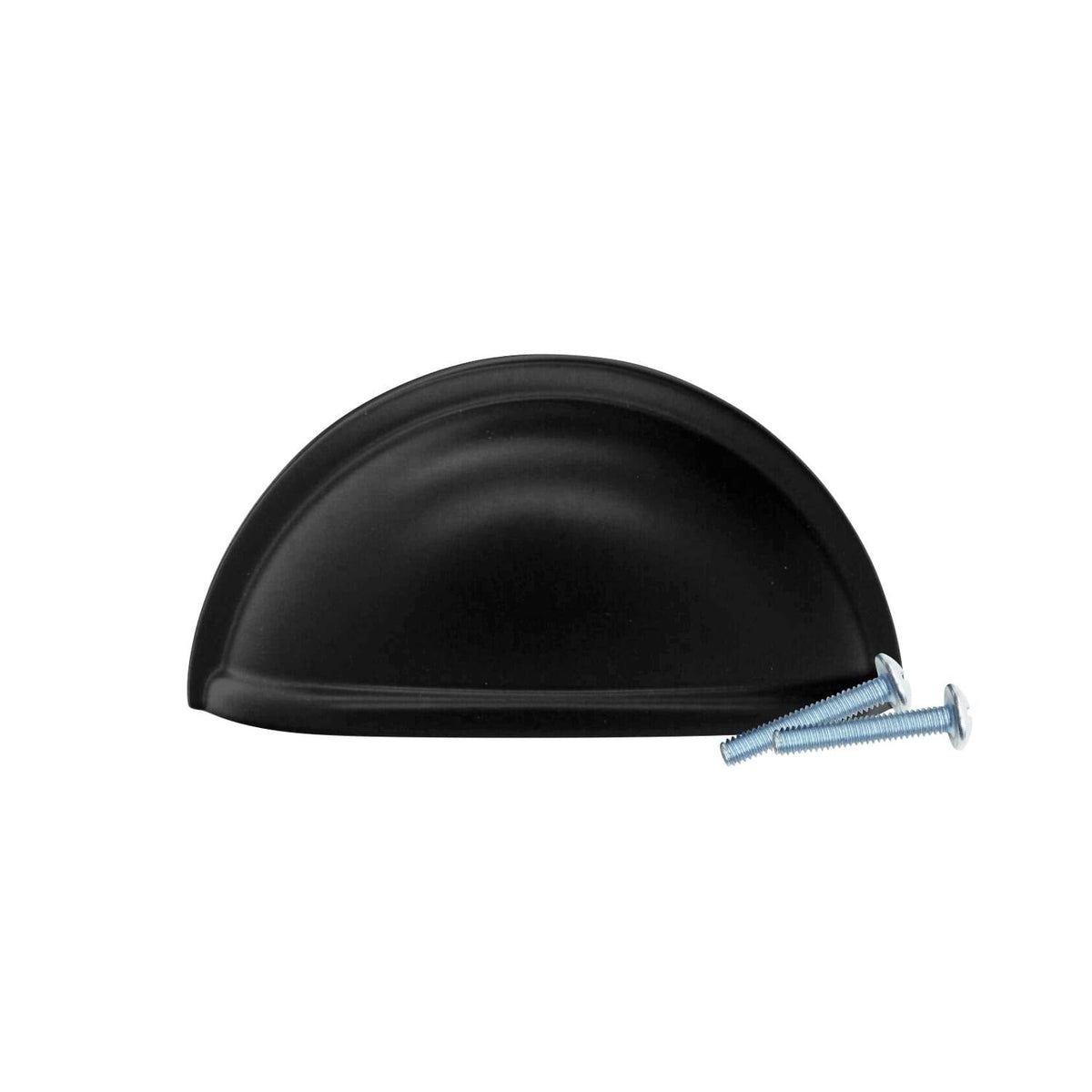 25 Pack Flat Black Cup Cabinet Hardware Pull U477590