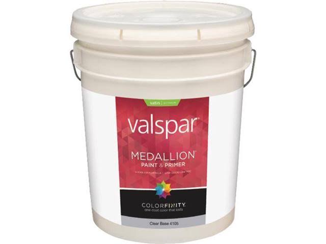 Clear Satin Exterior House Paint 5 Gal Pail M4724