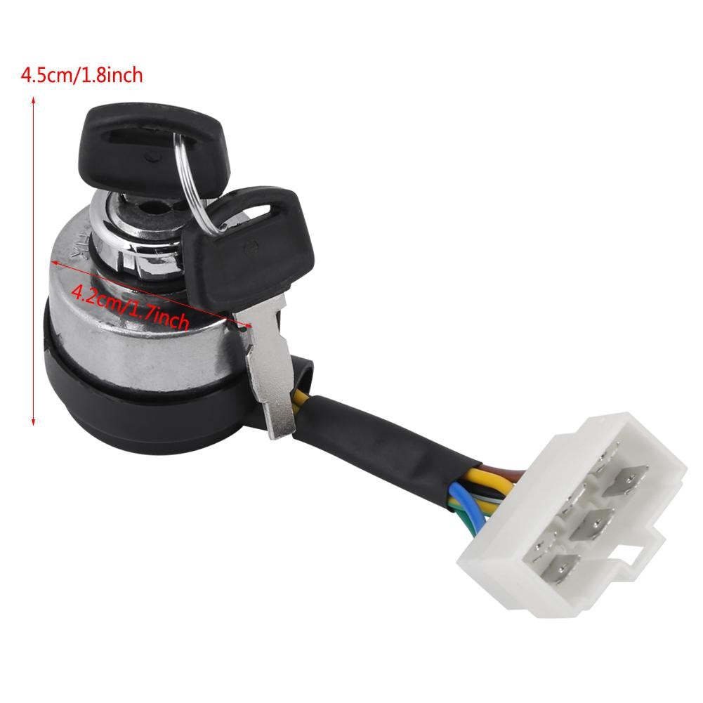 6 Wire Ignition Start Key Switch for 2.5-6.5KW 188F Gas Generator with 2 Key R146