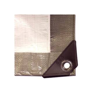 40 ft. x 60 ft. Heavy Duty Gray White Tarp M5006