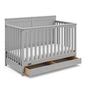 5-in-1 Convertible Crib with Drawer (White) H217409