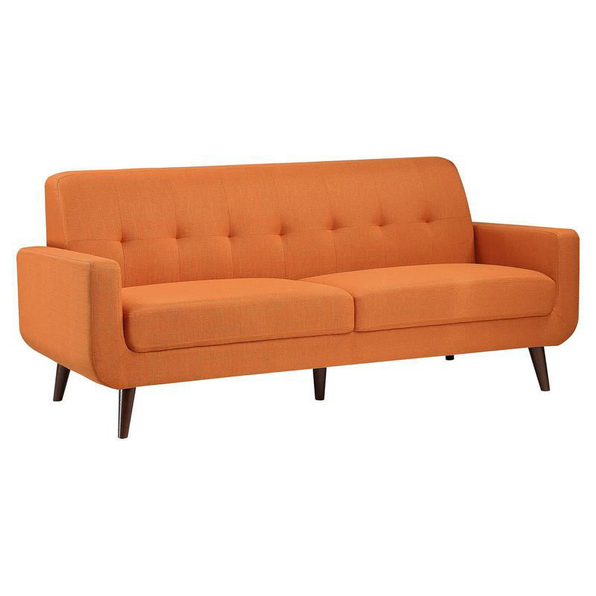 Orange Polyester Fabric Sofa with Tufted Detail P49394