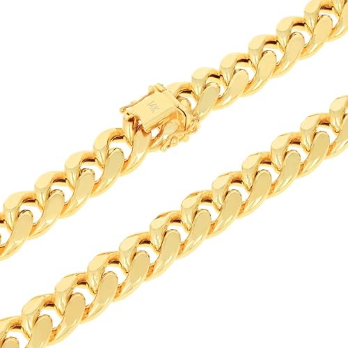 14k Yellow Gold Miami Cuban Link Chain Necklace L55734