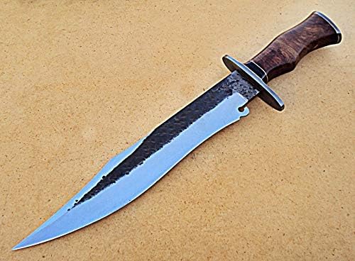 17.2 inch High Carbon Steel Hunting Knife with Rose Wood Handle and Damascus Steel Guard R602376