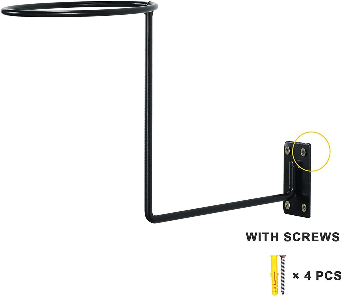 Black Wall Mount Motorcycle Helmet Holder Rack I3947