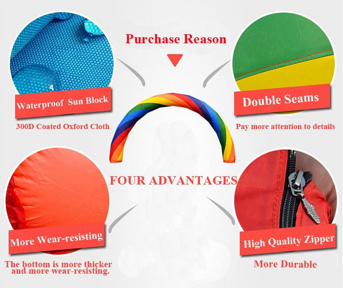 39.4ft Inflatable Rainbow Advertising Arch with Blower R974771