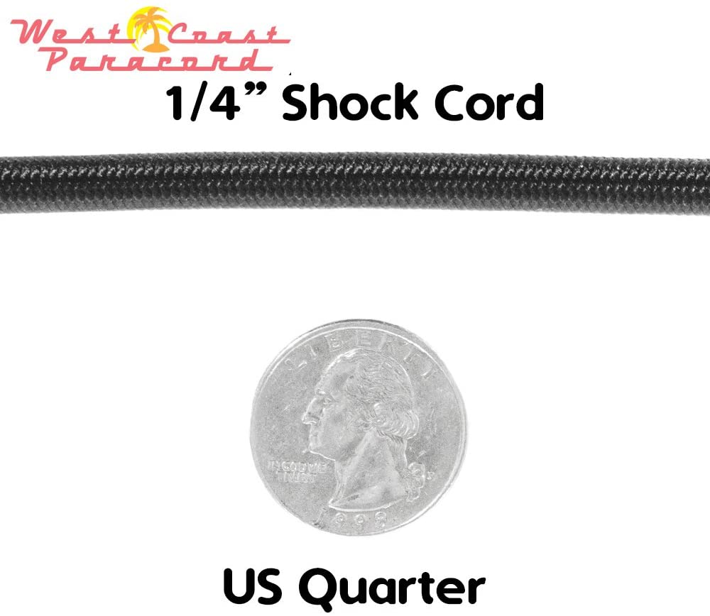 Black 25 Feet Marine Grade Shock Cord V274